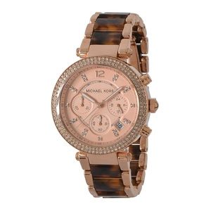 Michael Kors Parker Tortoiseshell Rose Gold Watch